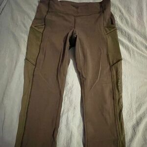 LULULEMON SPEED UP CROP 21” High Mesh Colour Camo Green